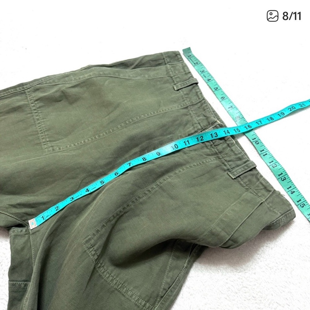 Nili Lotan sz 2 Drop Crotch Luna Pants 
Green Cropped Pants - repaired FLAW! - Picture 8 of 8